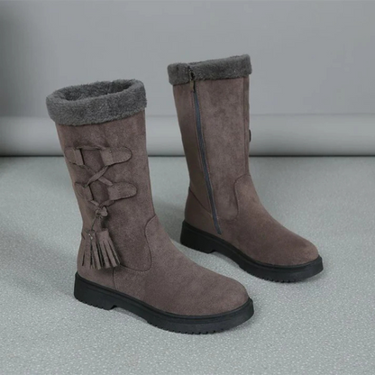 Botas de Inverno com Sola Grossa de Pelúcia para Mulher.