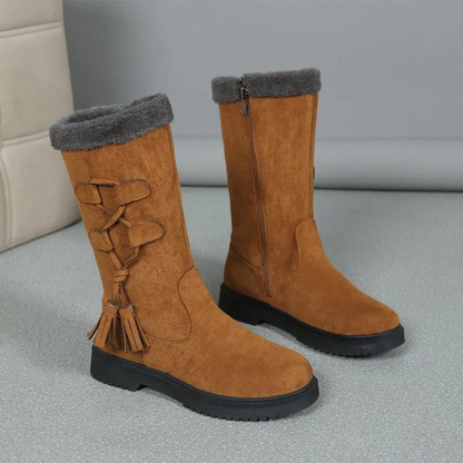 Botas de Inverno com Sola Grossa de Pelúcia para Mulher.