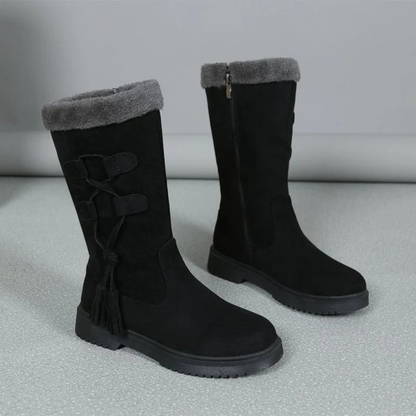 Botas de Inverno com Sola Grossa de Pelúcia para Mulher.