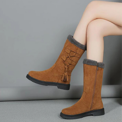 Botas de Inverno com Sola Grossa de Pelúcia para Mulher.