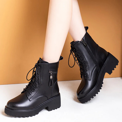 Botas de Inverno de Salto Alto para Mulher com Forro de Pele Quente