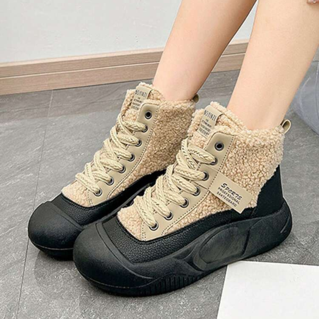 Botas de Desporto de Inverno Forradas a Lã para Mulher