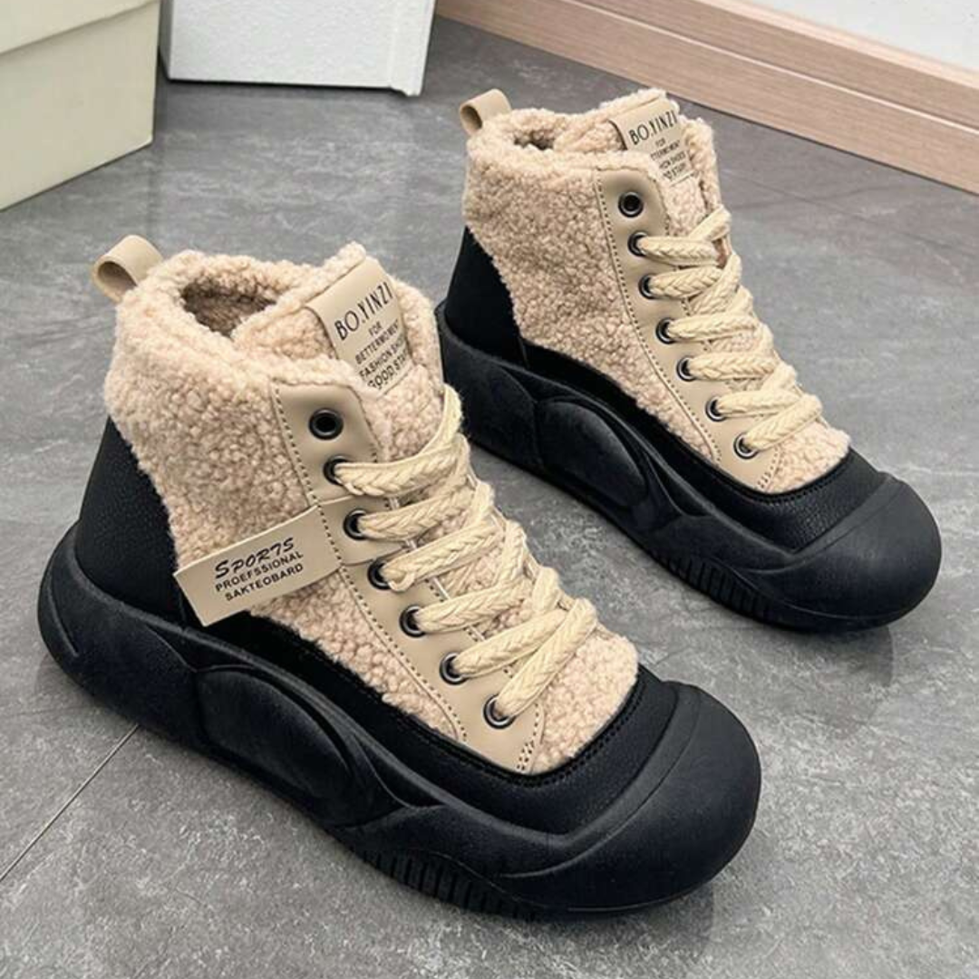 Botas de Desporto de Inverno Forradas a Lã para Mulher