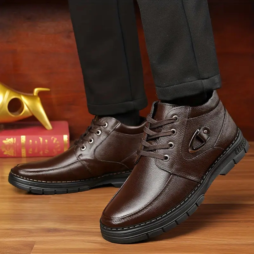 Botas Térmicas de Inverno em Couro para Homem