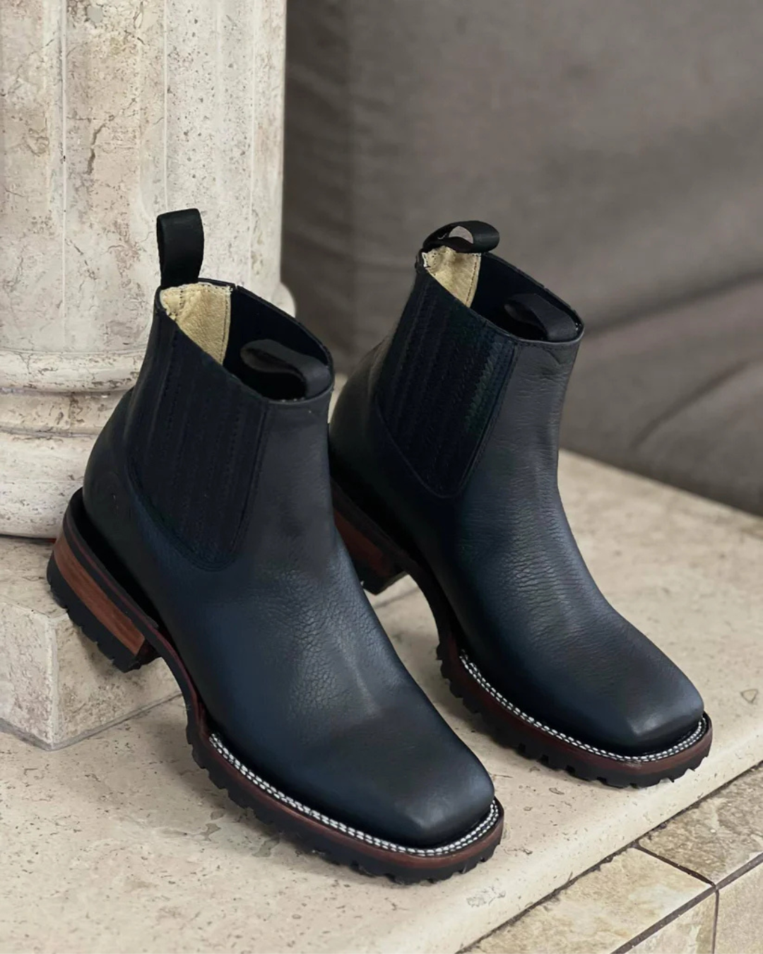 Botas de couro Premium para homem