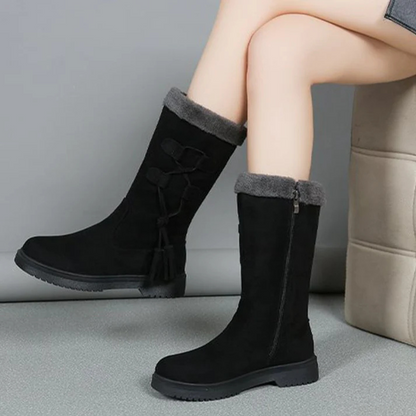 Botas de Inverno com Sola Grossa de Pelúcia para Mulher.