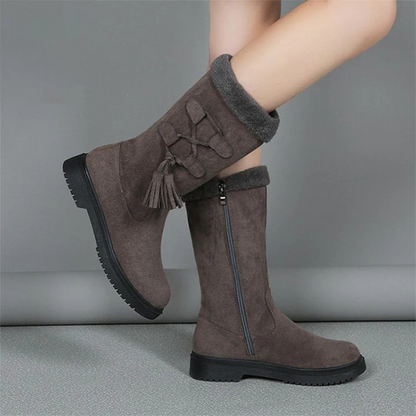 Botas de Inverno com Sola Grossa de Pelúcia para Mulher.