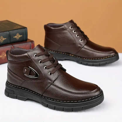 Botas Térmicas de Inverno em Couro para Homem