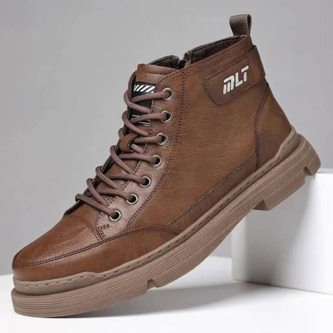 Botas de Couro para Homem com Forro Folar